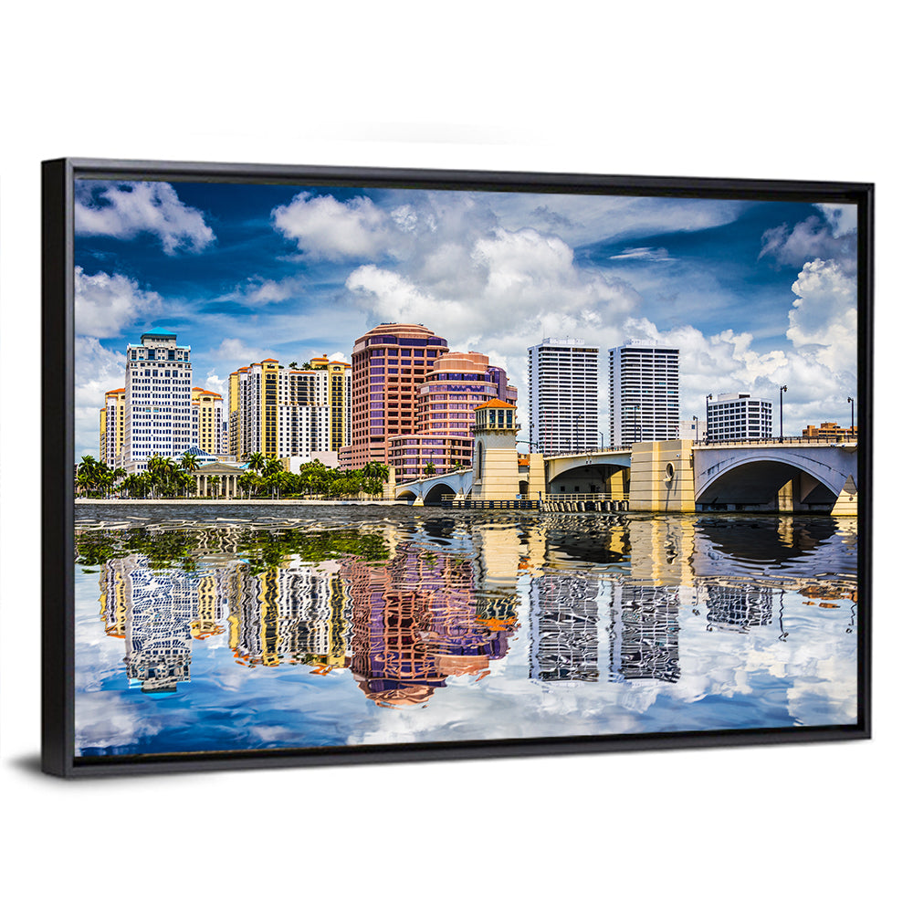 West Palm Beach Skyline Reflection Wall Art