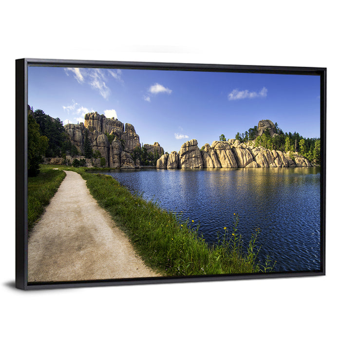 Sylvan Lake Trail, Black Hills Wall Art as a framed canvas