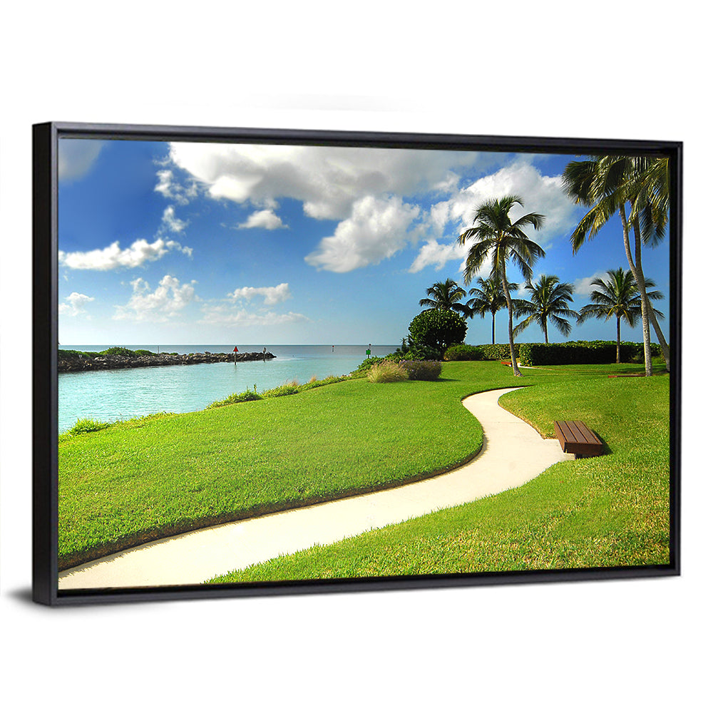 Tropical Coastal Pathway Wall Art