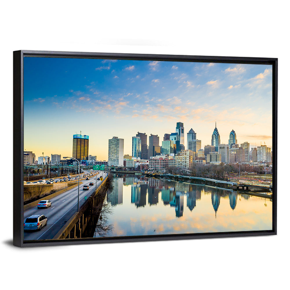 Philadelphia Skyline at Dusk Wall Art