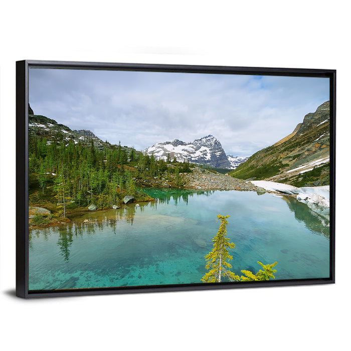 Lefroy Lake Wall Art as a framed canvas