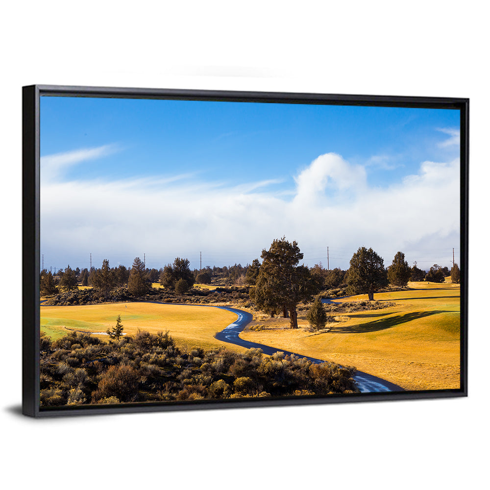 Central Oregon Golf Course with Winding Path Wall Art