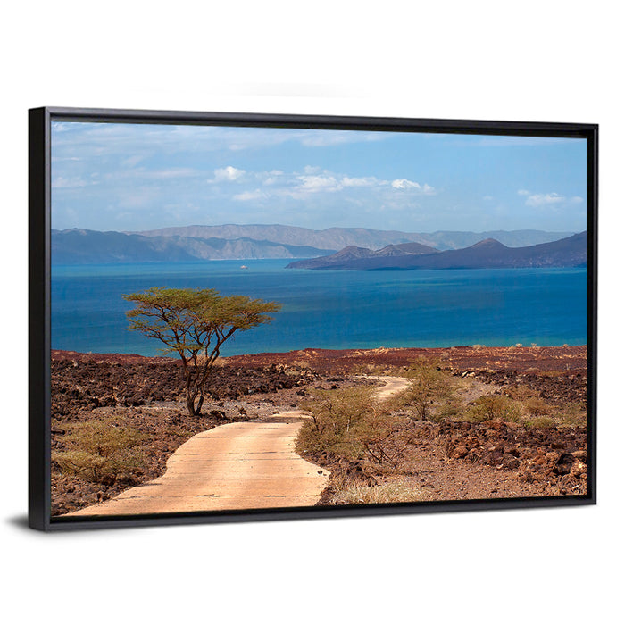Road to Lake Turkana Wall Art as a framed canvas
