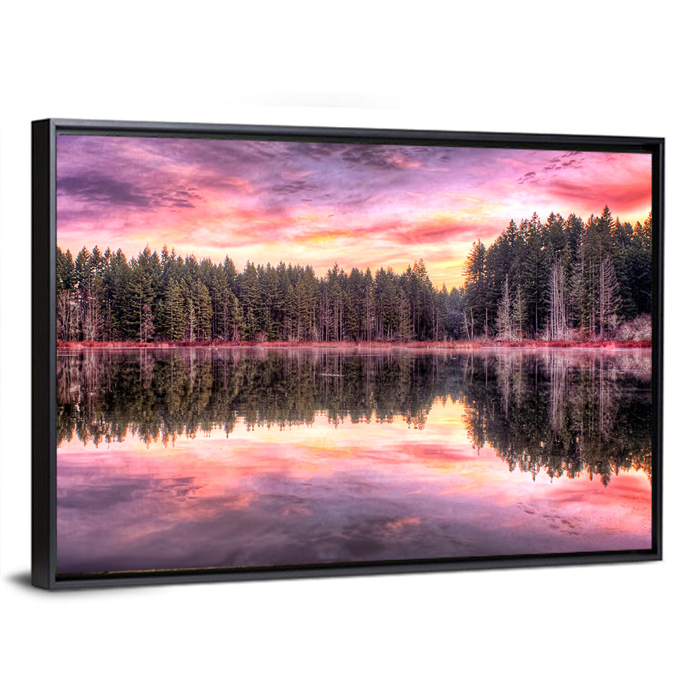 Sunrise Reflection at Forest Lake Wall Art