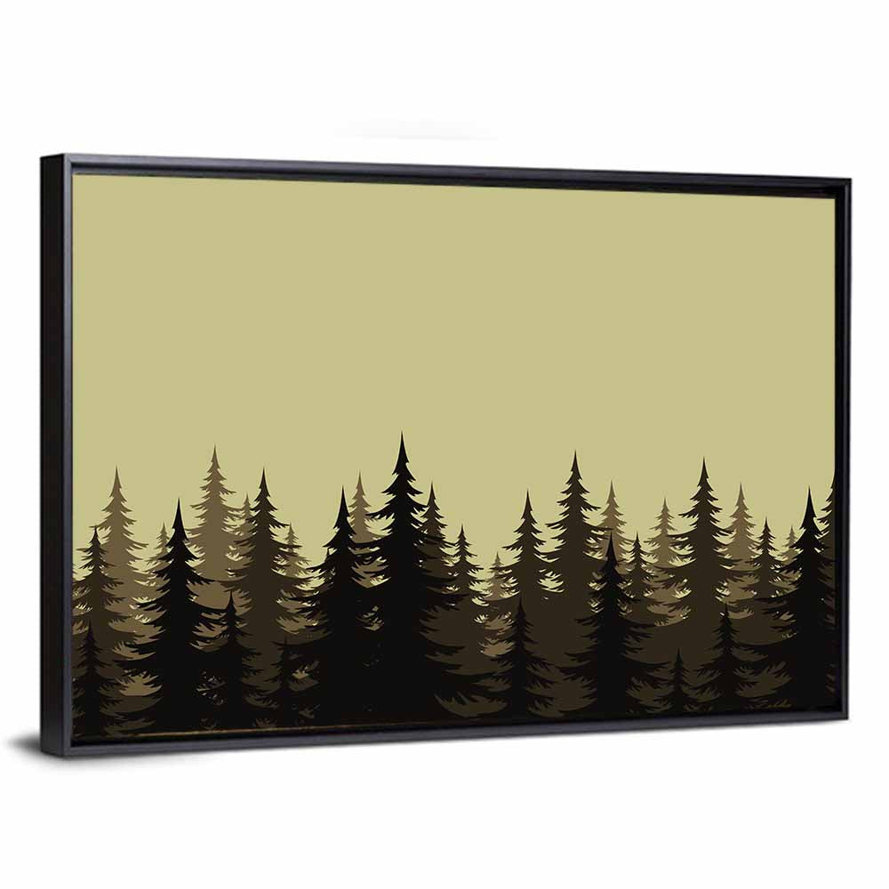 Fir Tree Silhouettes Wall Art