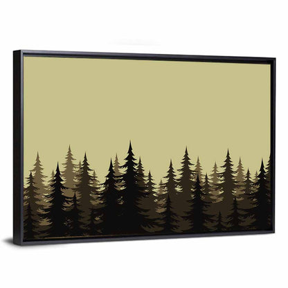 Fir Trees Silhouettes Wall Art