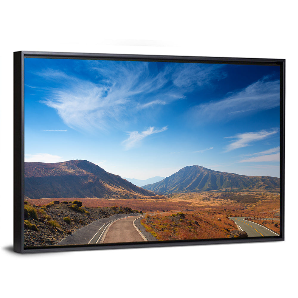 Mount Aso Winding Road Wall Art