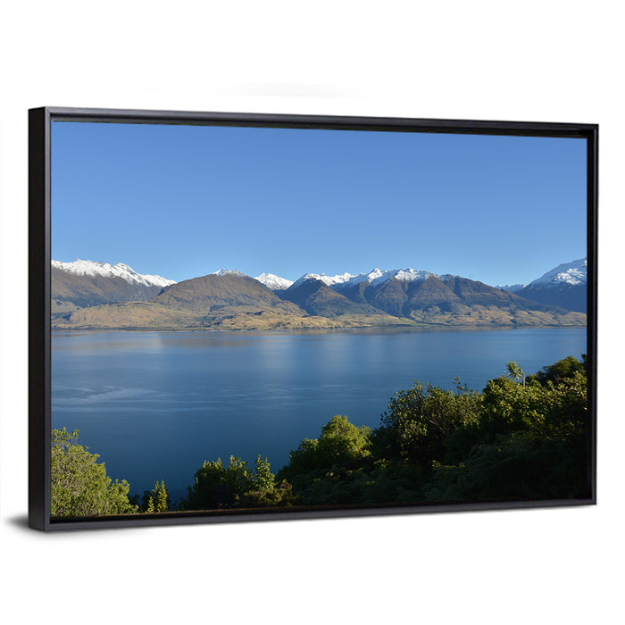 Wanaka Lake Reflection Wall Art as a framed canvas