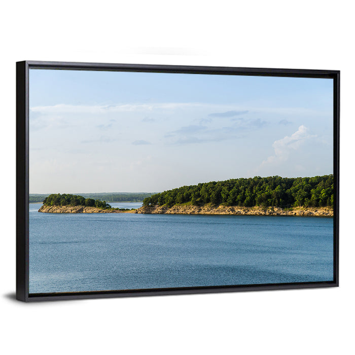 Truman Lake Peninsula Wall Art as a framed canvas