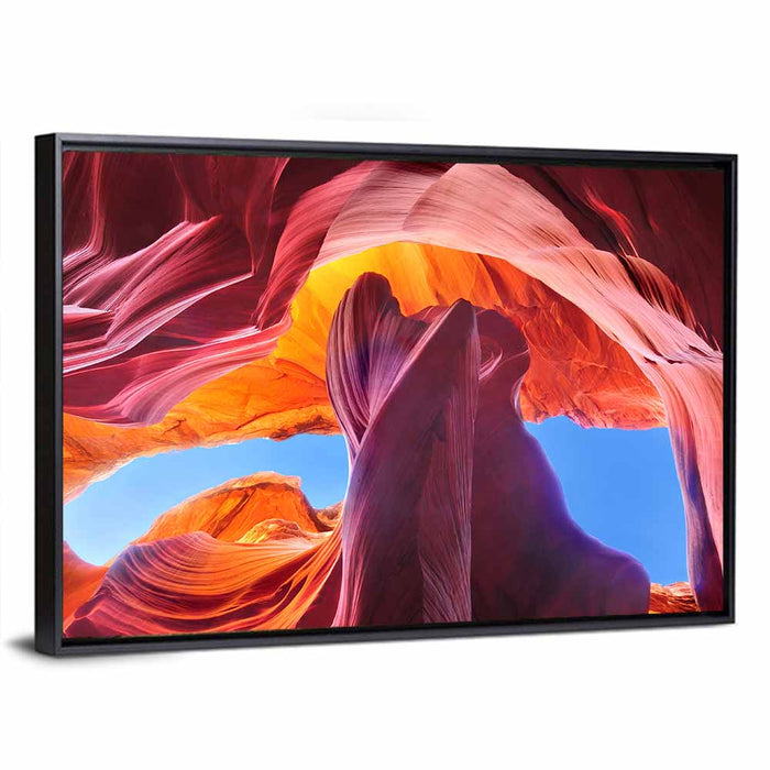 Antelope Canyon Wall Art as a framed canvas