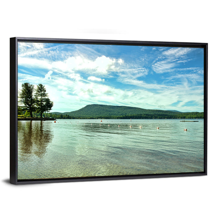 Lake Pleasant Reflections Wall Art as a framed canvas