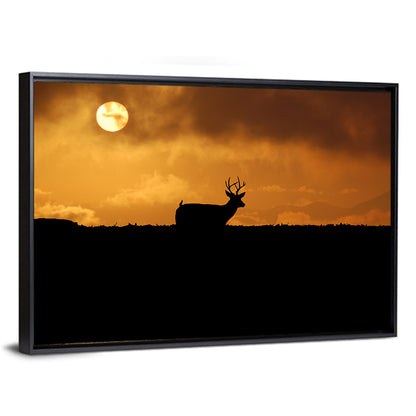 Deer at Sunset Wall Art