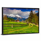 Alpine Meadow Cabin, Swiss Alps Wall Art