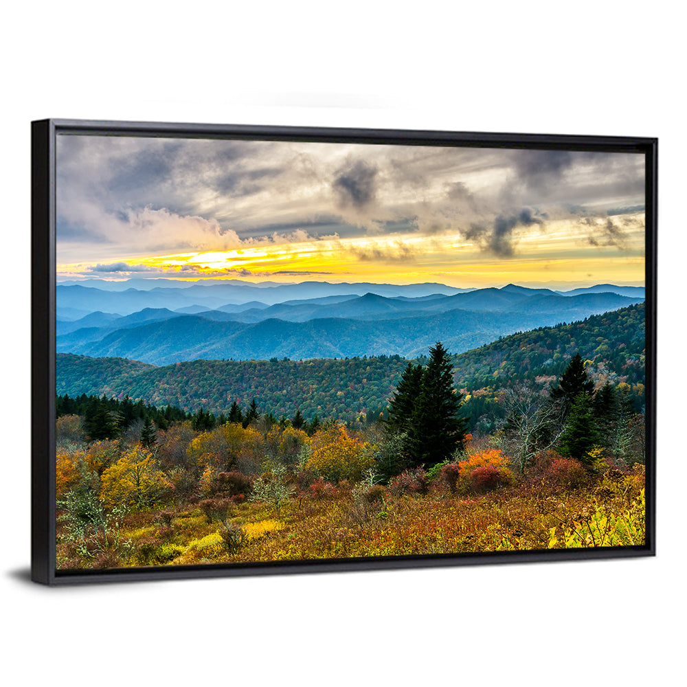 Cowee Mountains Sunset Wall Art