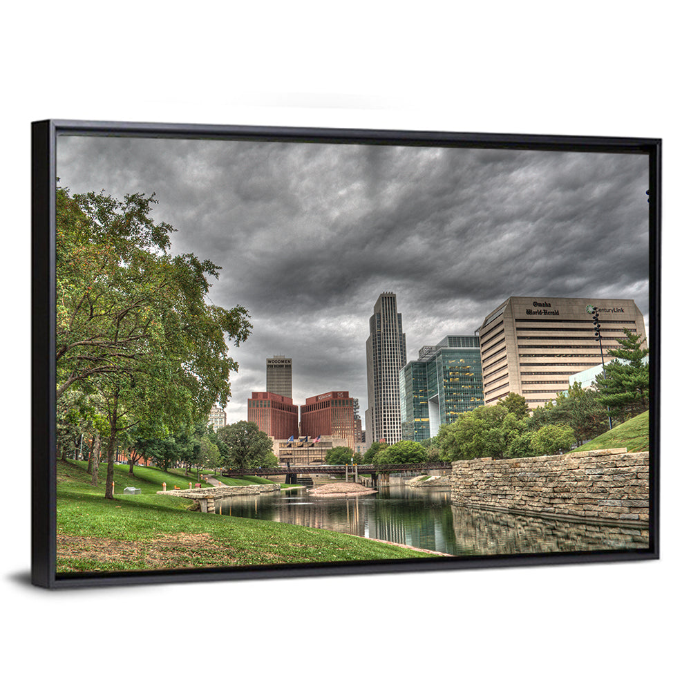 Omaha Skyline at Gene Leahy Mall Wall Art