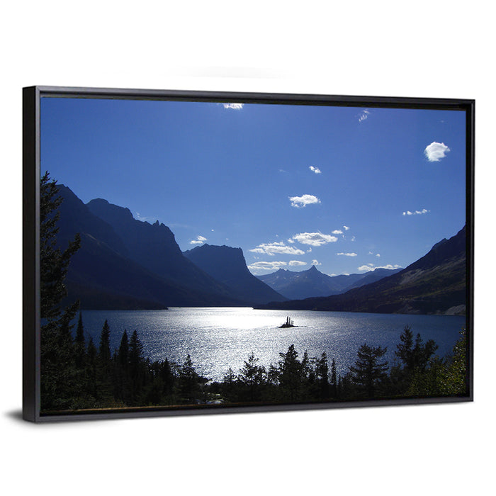 Wild Goose Island, St. Mary Lake Wall Art as a framed canvas