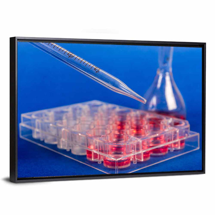 Stem Cell Pipette Close-up Wall Art as a framed canvas