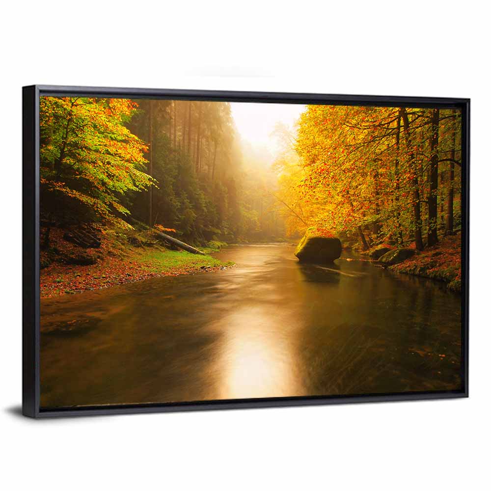 Misty Mountain River Wall Art
