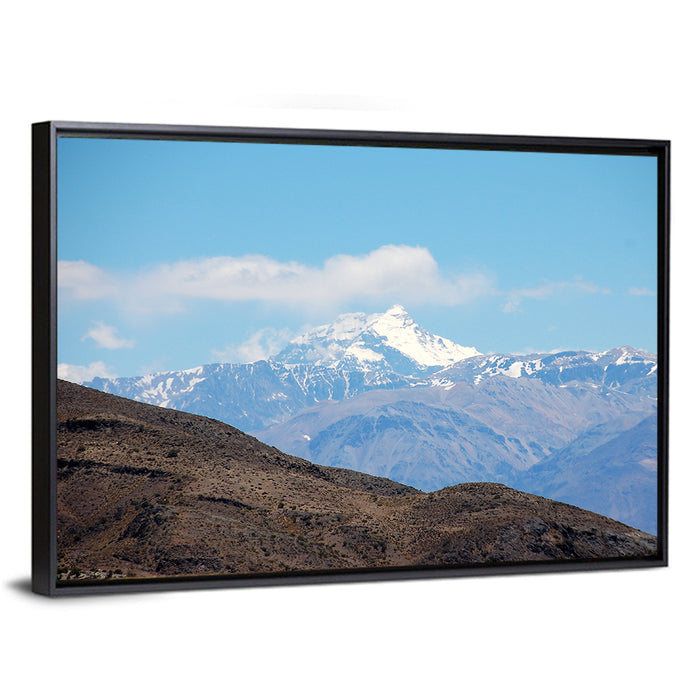 Snow-capped Mount Aconcagua Wall Art as a framed canvas
