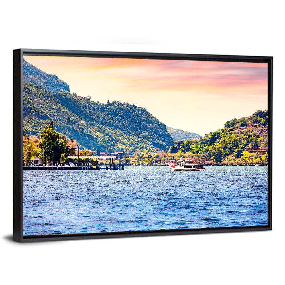 Lake Iseo Morning Harbor Wall Art