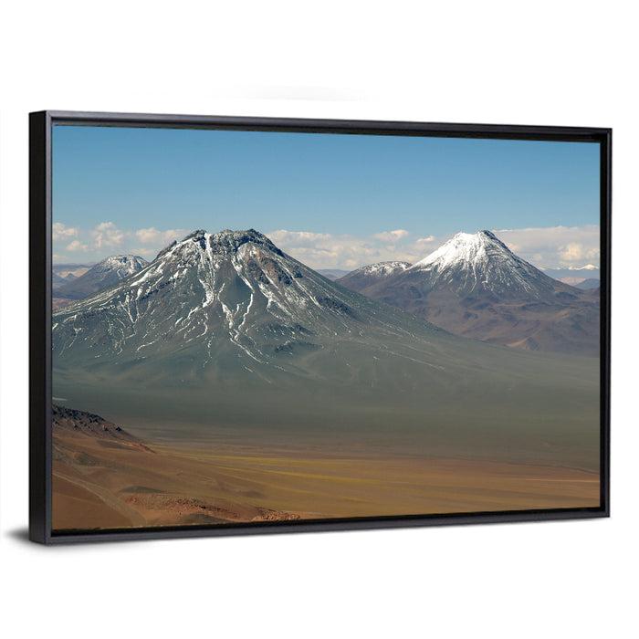 Licancabur and Juriques Peaks Wall Art as a framed canvas