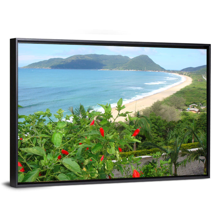 Armacao Beach Scene Wall Art as a framed canvas