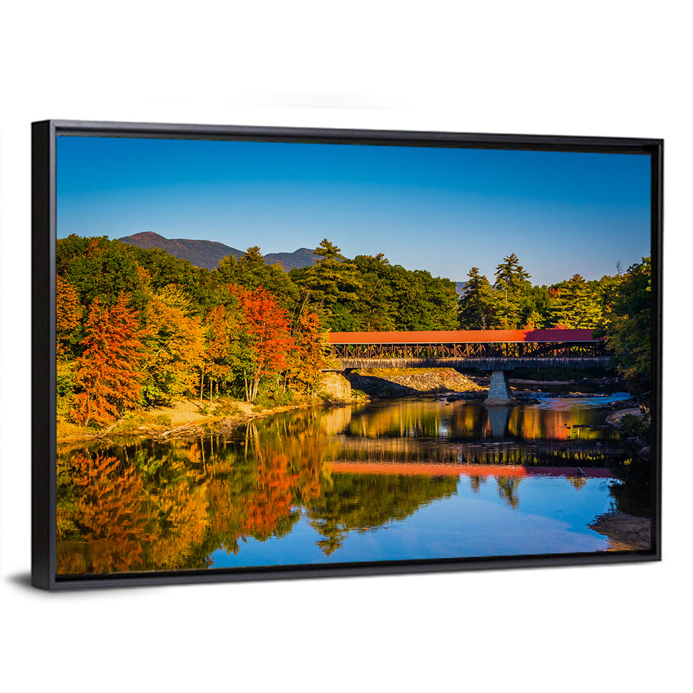 Albany Covered Bridge on Saco River Wall Art