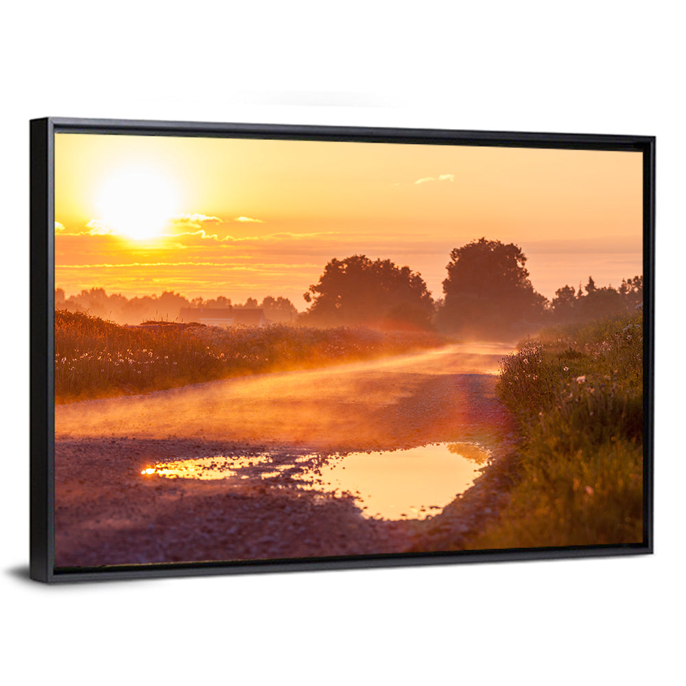 Dirt Road at Golden Hour Wall Art