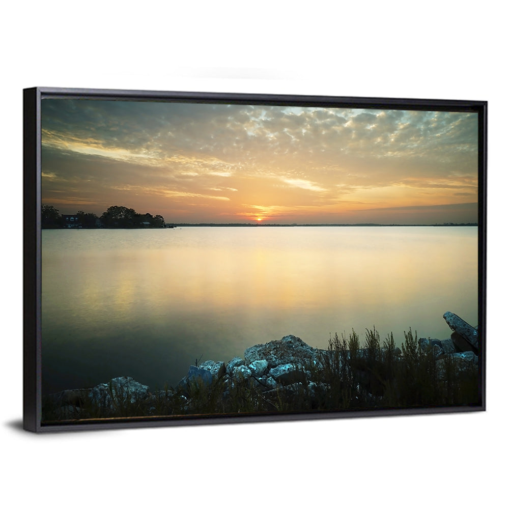 Lake Conroe Sunset Reflection Wall Art