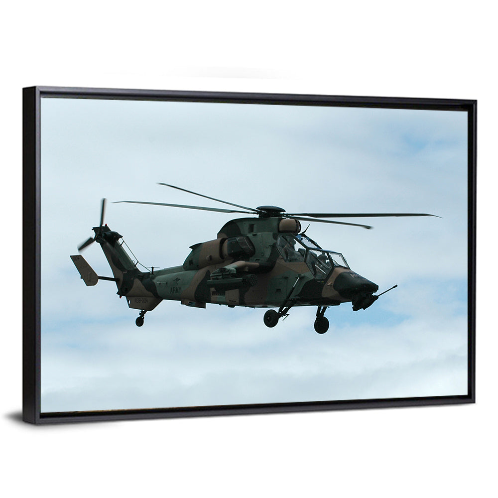 Attack Helicopter Side Profile Wall Art