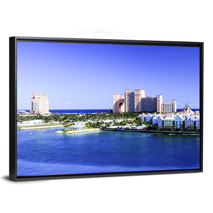 Atlantis Paradise Island View Wall Art as a framed canvas