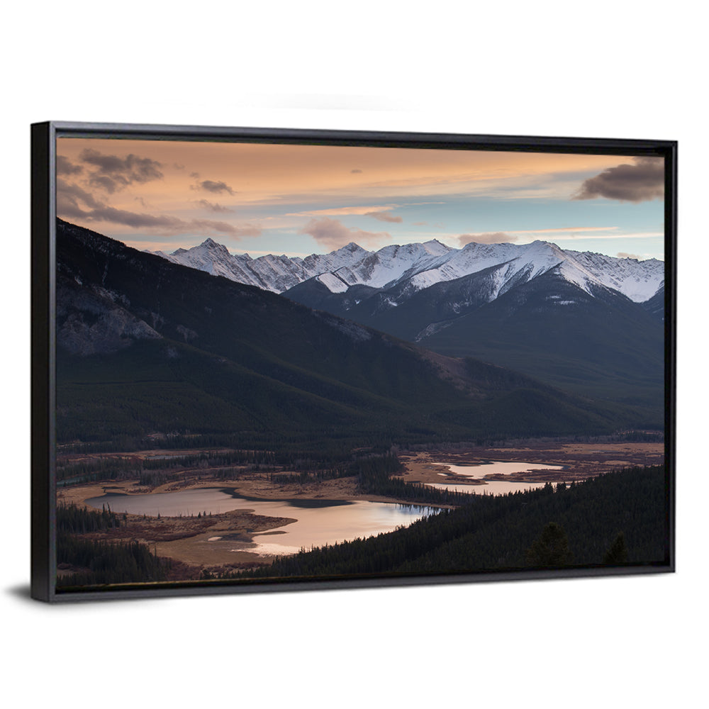 Banff Mountain Lake at Dusk Wall Art