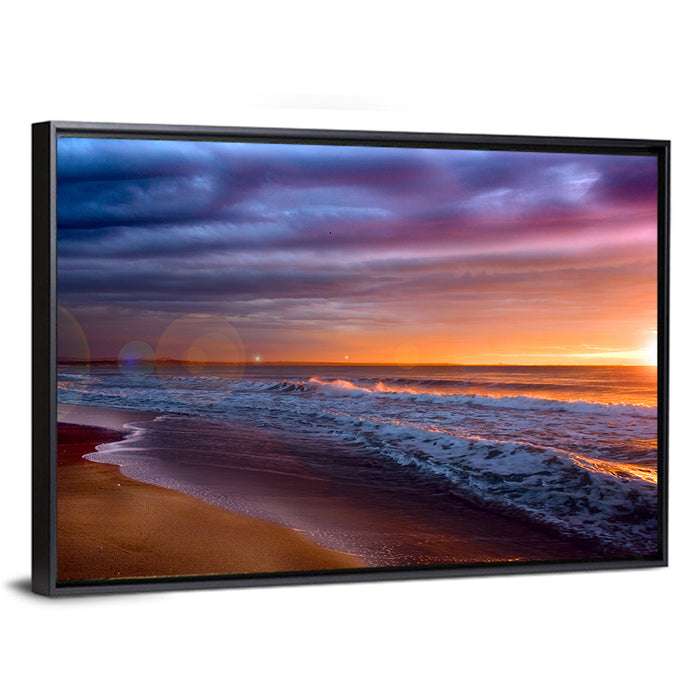 Bulgarian Black Sea Sunrise Wall Art as a framed canvas