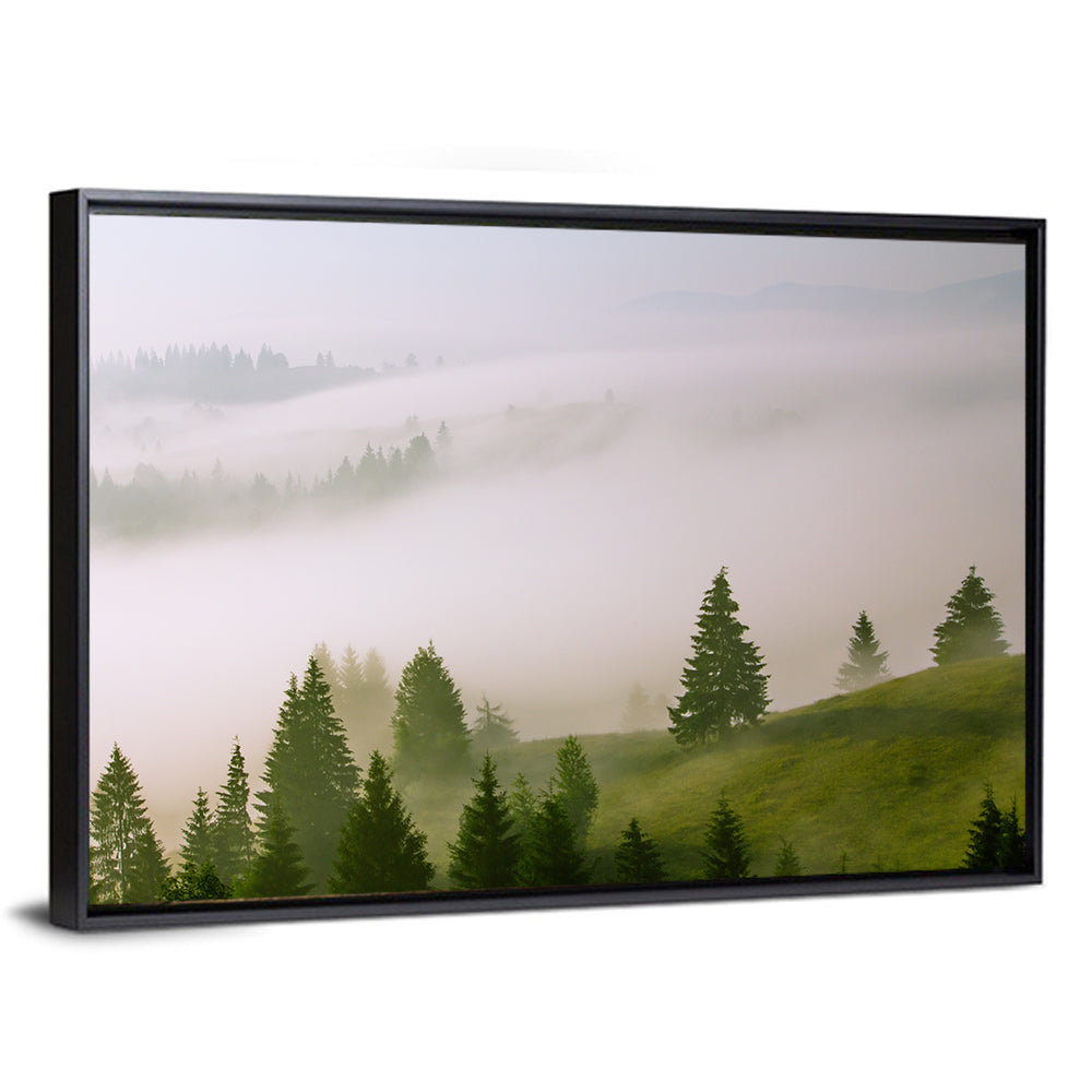Summer Mist Over Green Hills Wall Art