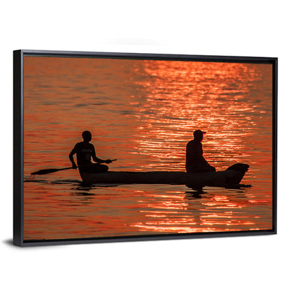 Sailing Boat at Sunset Wall Art