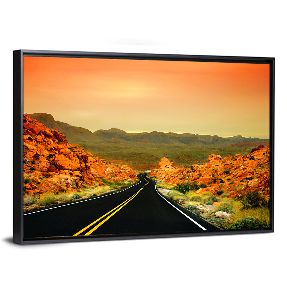 Valley of Fire Ii Road at Sunset Wall Art