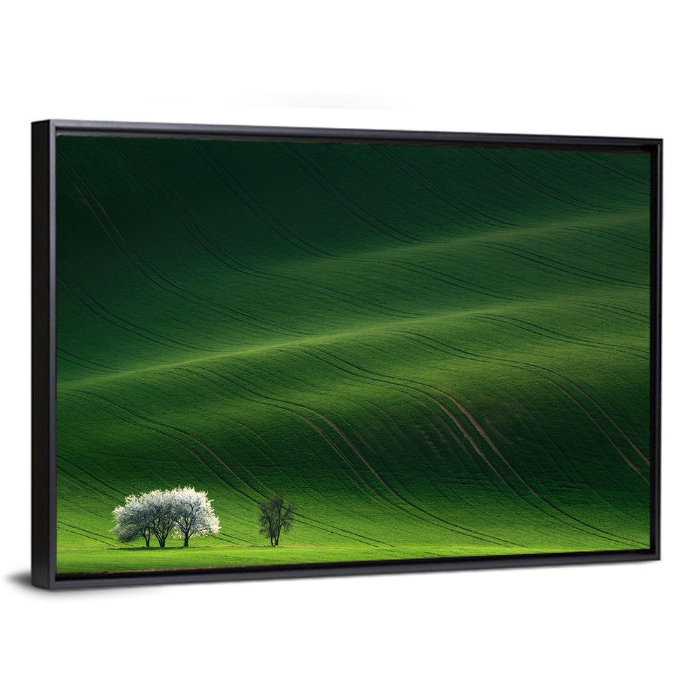 Emerald Hills with Blossoming Tree Wall Art