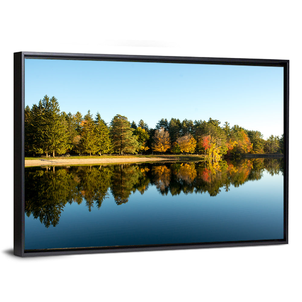 Lake Shaftsbury Autumn Reflection Wall Art