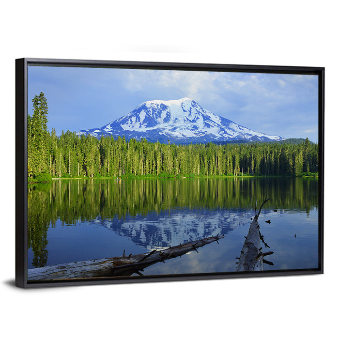 Mount Adams Reflection at Takhlakh Lake Wall Art as a framed canvas