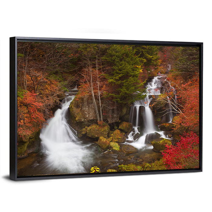 Ryuzu Falls Maple Cascade Wall Art as a framed canvas