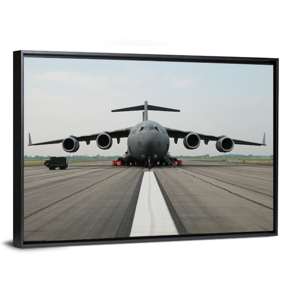 C-130 on Runway Wall Art