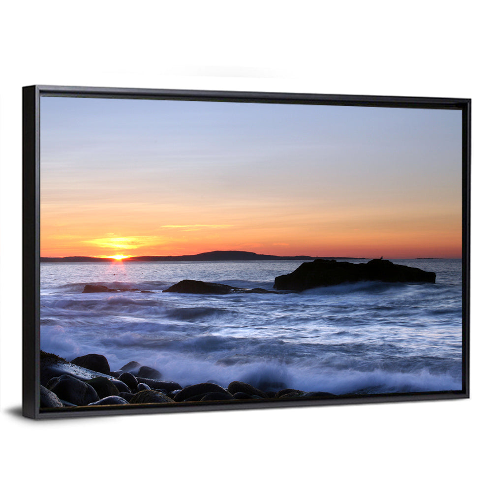Acadia National Park Coastline Wall Art in a room, landscape