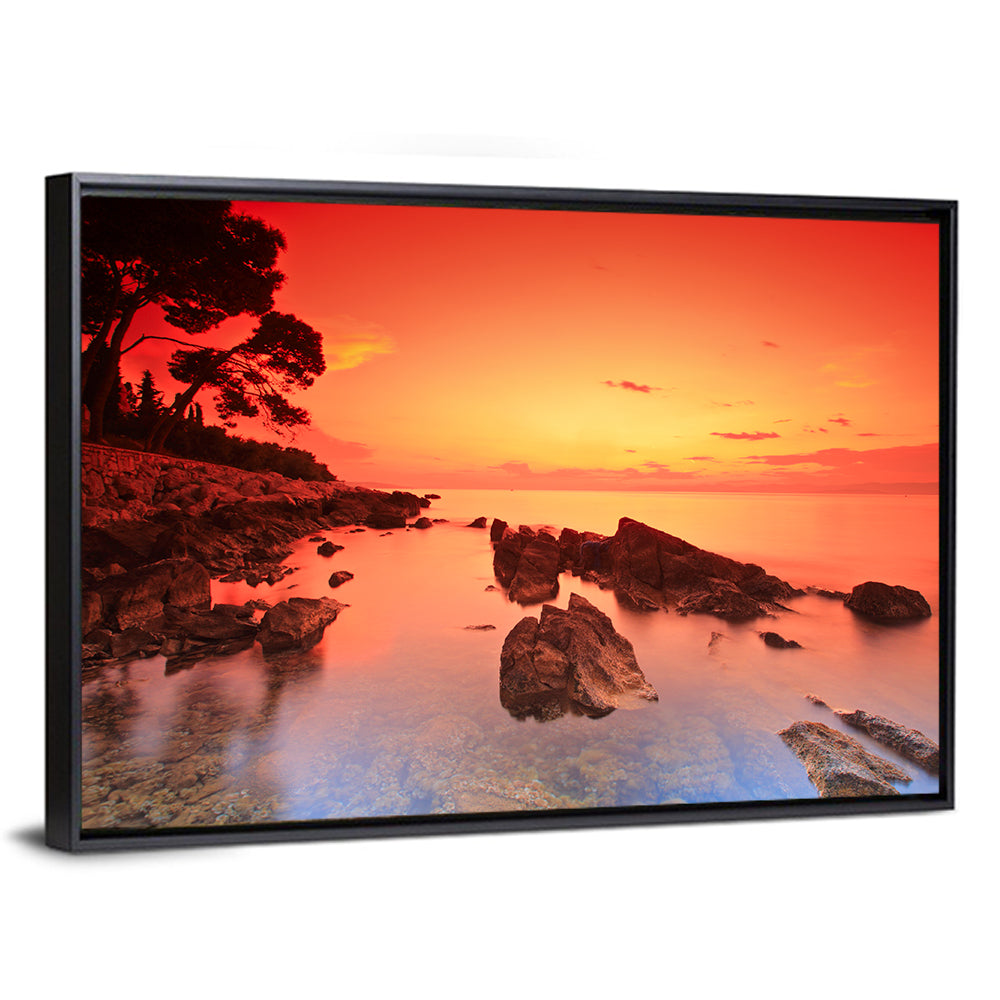 Brac Island Fiery Sunset Wall Art