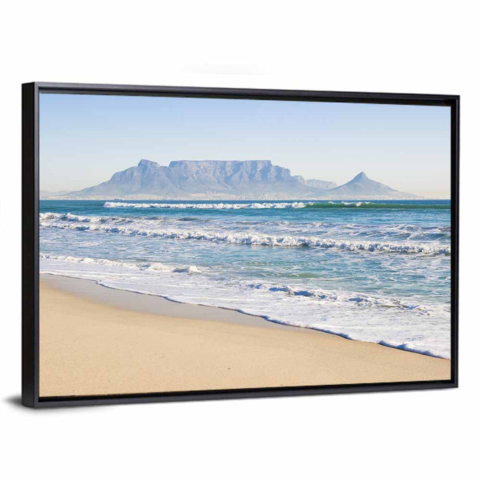 Table Mountain Cape Town Wall Art as a framed canvas