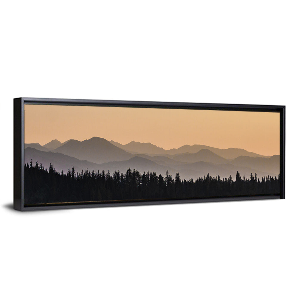 Lavender Mountain Ridge Silhouettes Wall Art