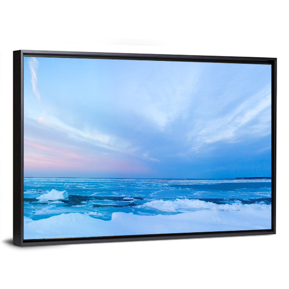 Frozen Blue Seascape Wall Art