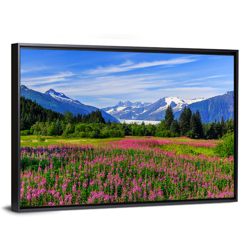 Juneau Meadow with Mendenhall Glacier Wall Art