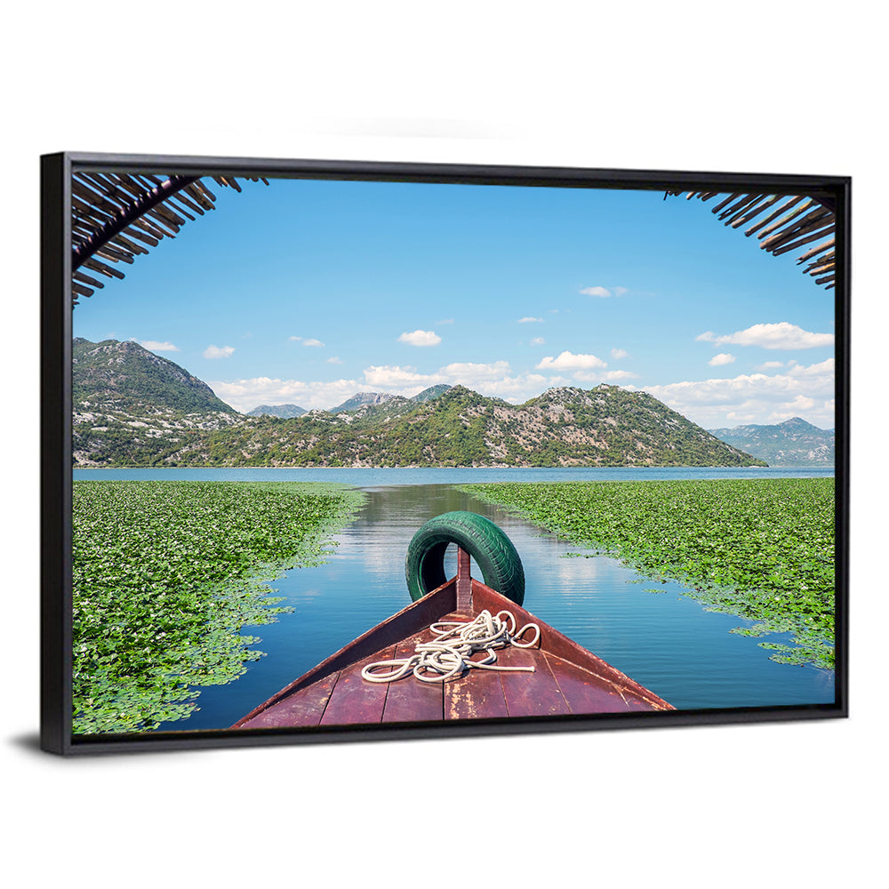 Bow of a Boat at Shkodra Lake Wall Art