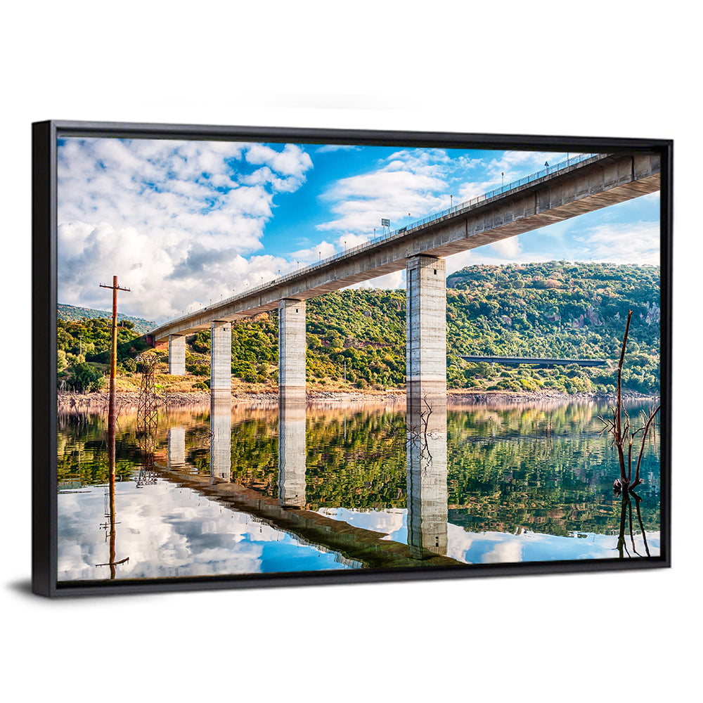 Lake Omodeo Concrete Bridge Wall Art