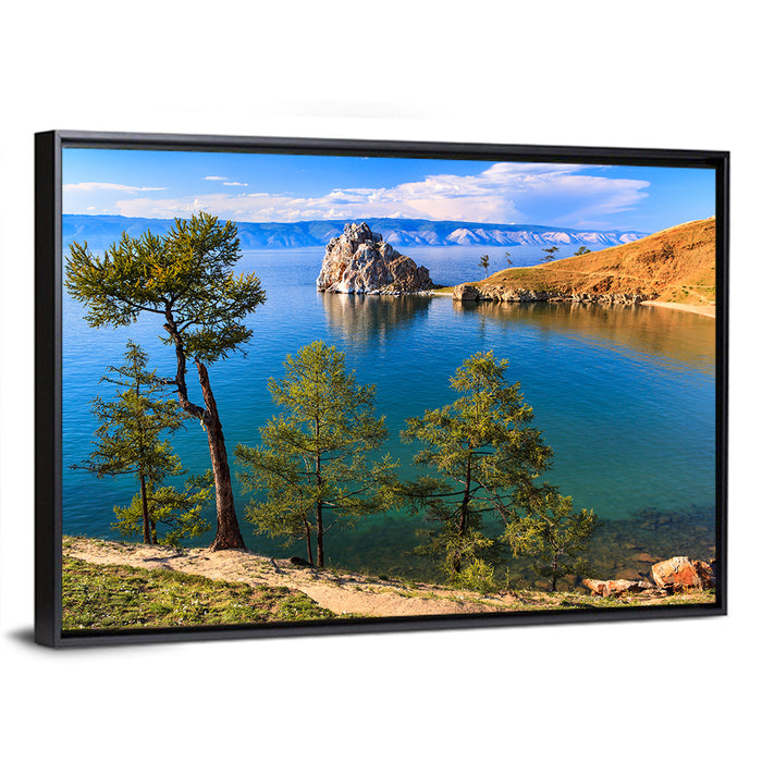 Shamanka Rock, Lake Baikal Wall Art as a framed canvas
